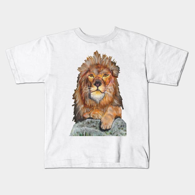 Lion Kids T-Shirt by nastiaart